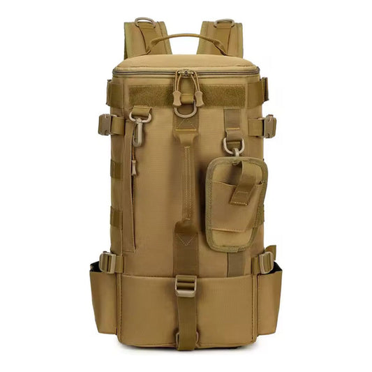 Mochila Para Pesca Camping Multifunción Impermeable Grande Caqui Liso