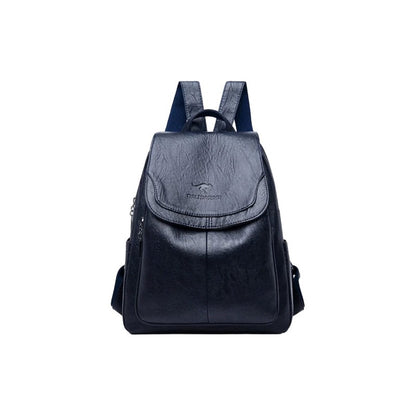 Mochila Dama Bolso Mujer Cuerina Eco Cuero Bolsillo Solapac3