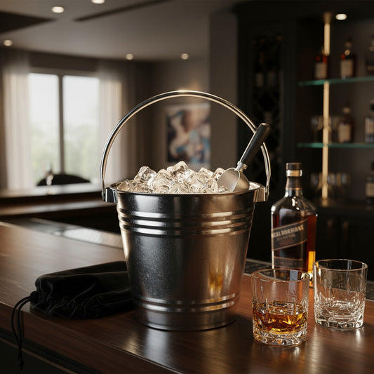 Balde Hielera Cubitera Champagnera Acero Inoxidable 7 L 21cm Acero Inoxidable Lisa